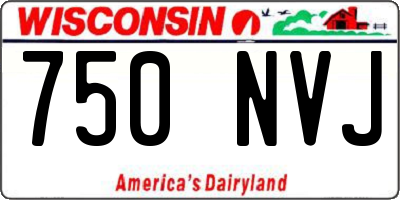 WI license plate 750NVJ