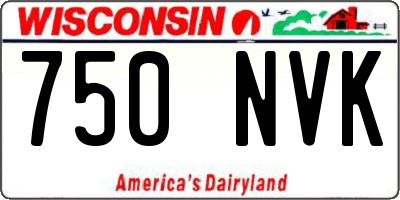 WI license plate 750NVK