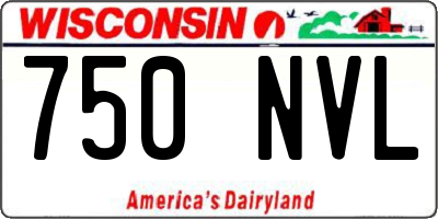 WI license plate 750NVL