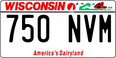 WI license plate 750NVM