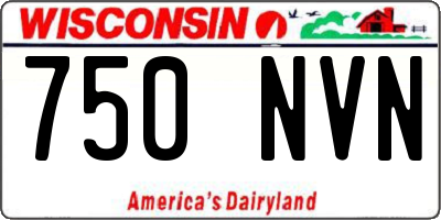 WI license plate 750NVN