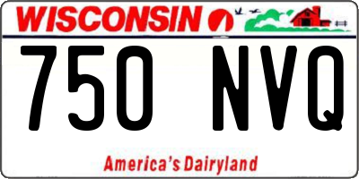 WI license plate 750NVQ
