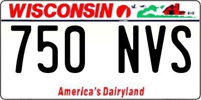 WI license plate 750NVS