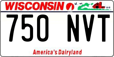 WI license plate 750NVT