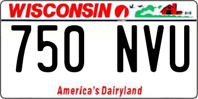 WI license plate 750NVU