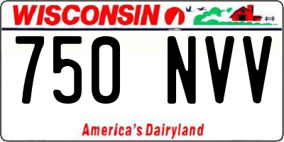 WI license plate 750NVV