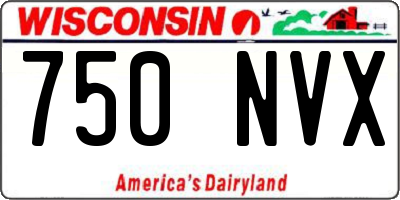 WI license plate 750NVX