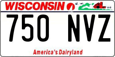 WI license plate 750NVZ