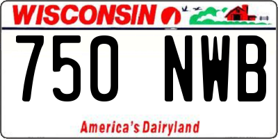 WI license plate 750NWB