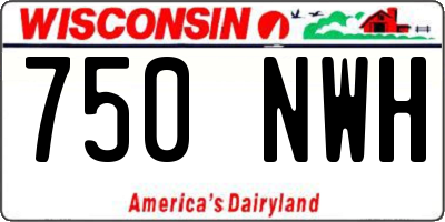 WI license plate 750NWH