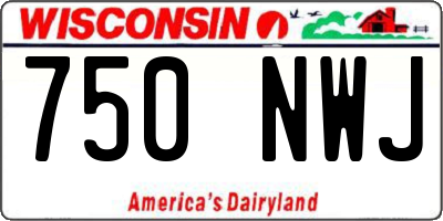 WI license plate 750NWJ