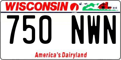 WI license plate 750NWN