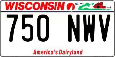 WI license plate 750NWV