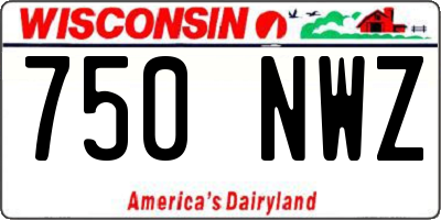 WI license plate 750NWZ