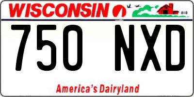 WI license plate 750NXD