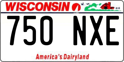 WI license plate 750NXE