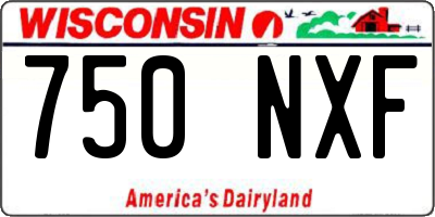 WI license plate 750NXF