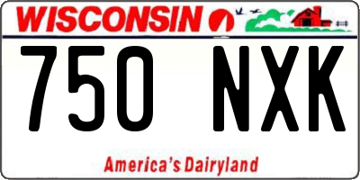WI license plate 750NXK