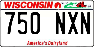 WI license plate 750NXN