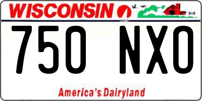 WI license plate 750NXO