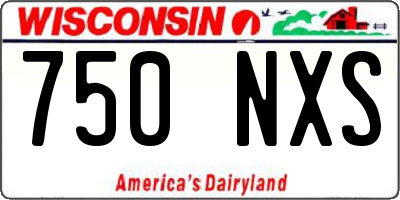 WI license plate 750NXS