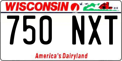 WI license plate 750NXT