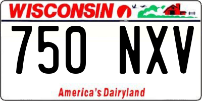WI license plate 750NXV