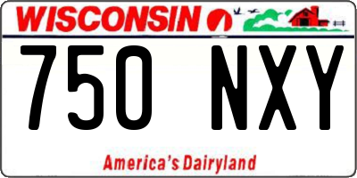 WI license plate 750NXY