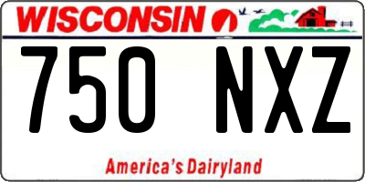 WI license plate 750NXZ