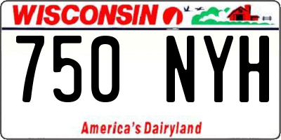 WI license plate 750NYH