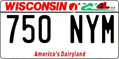 WI license plate 750NYM