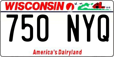 WI license plate 750NYQ