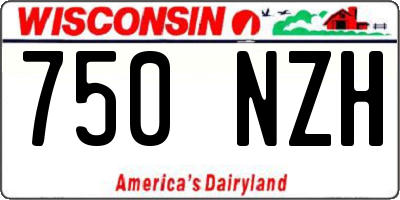 WI license plate 750NZH
