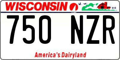 WI license plate 750NZR