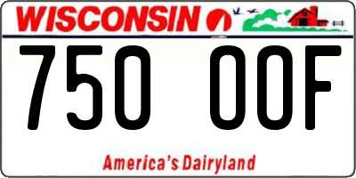 WI license plate 750OOF