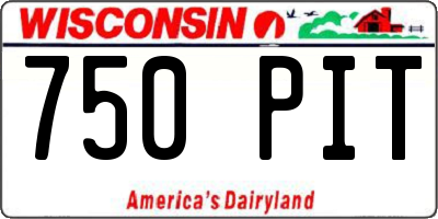 WI license plate 750PIT