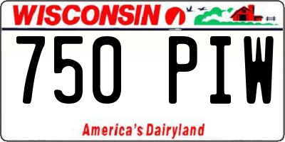 WI license plate 750PIW