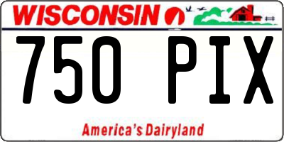 WI license plate 750PIX