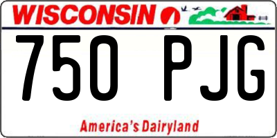 WI license plate 750PJG
