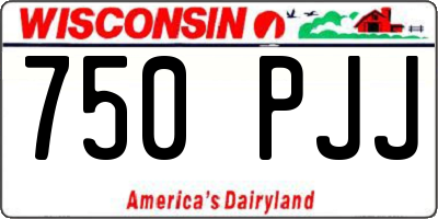 WI license plate 750PJJ