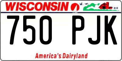 WI license plate 750PJK