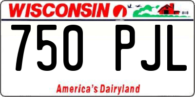 WI license plate 750PJL