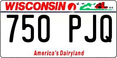 WI license plate 750PJQ