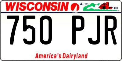 WI license plate 750PJR