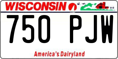 WI license plate 750PJW