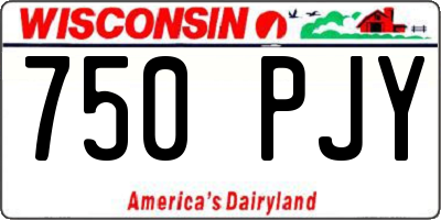 WI license plate 750PJY