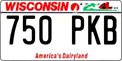 WI license plate 750PKB