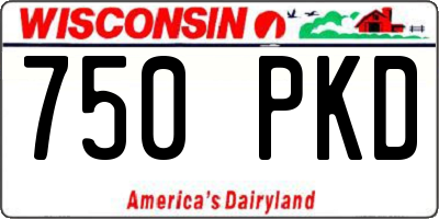 WI license plate 750PKD