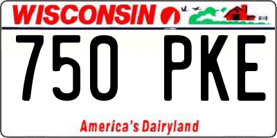 WI license plate 750PKE