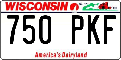 WI license plate 750PKF